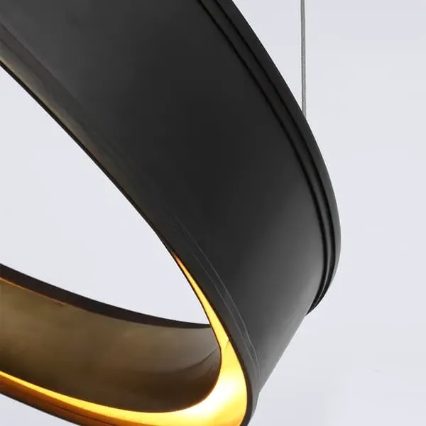 Large Cylindrical Chandelier - Bronze, Metal