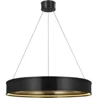 Large Cylindrical Chandelier - Bronze, Metal