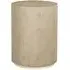 Large Cylindrical Side Table - Ivory, Faux Shagreen