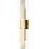 Large Cylindrical Wall Light - Brass, White Glass
