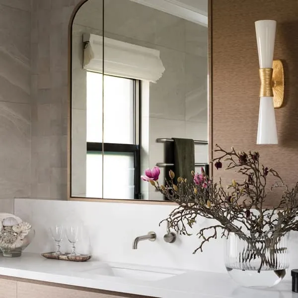 Large Double Wall Light - Gold