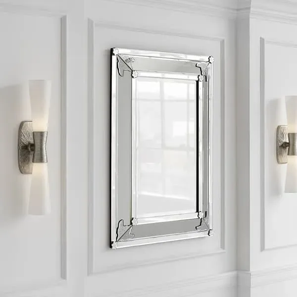Large Double Wall Light - Polished Nickel