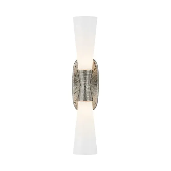 Large Double Wall Light - Polished Nickel