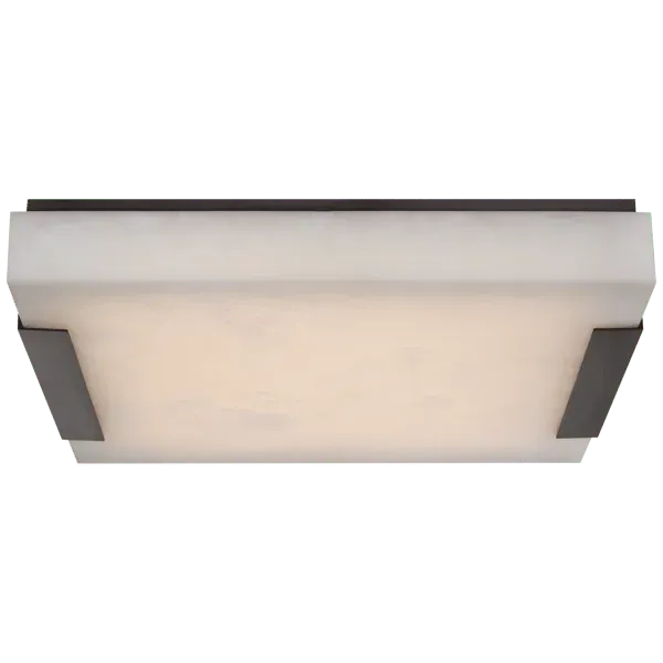 Large Flush Ceiling Light - Bronze, Metal