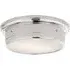 Large Flush Ceiling Light - Polished Nickel