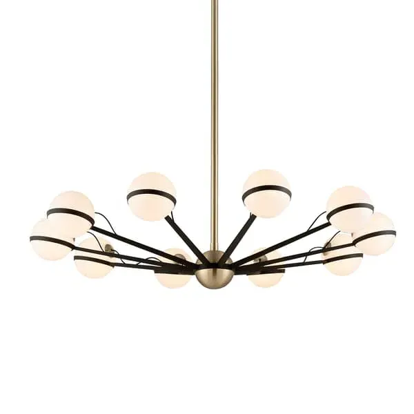 Large Galactic Sphere Chandelier - Black, Glass