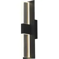 Large Linear Wall Light - Black, Metal