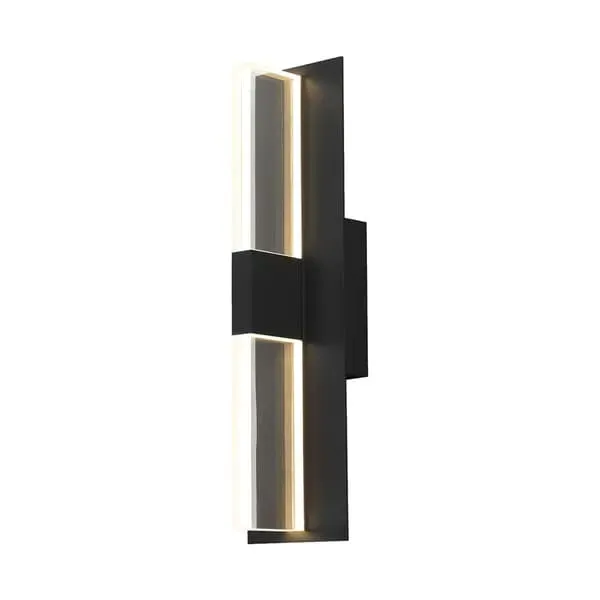 Large Linear Wall Light - Black, Metal