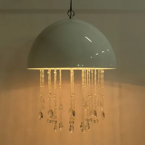 Large Lunar Chandelier - White, Resin