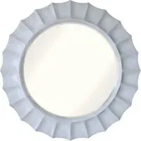 Large Mirror with Textured Frame - Light Grey