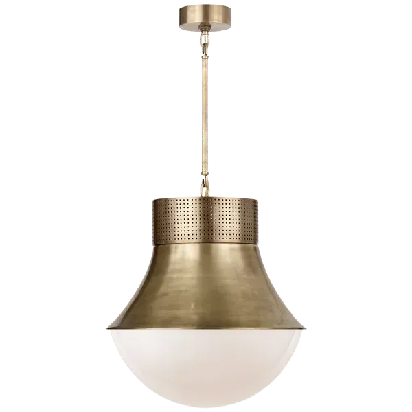 Large Pendant Light - Antique Brass, Metal