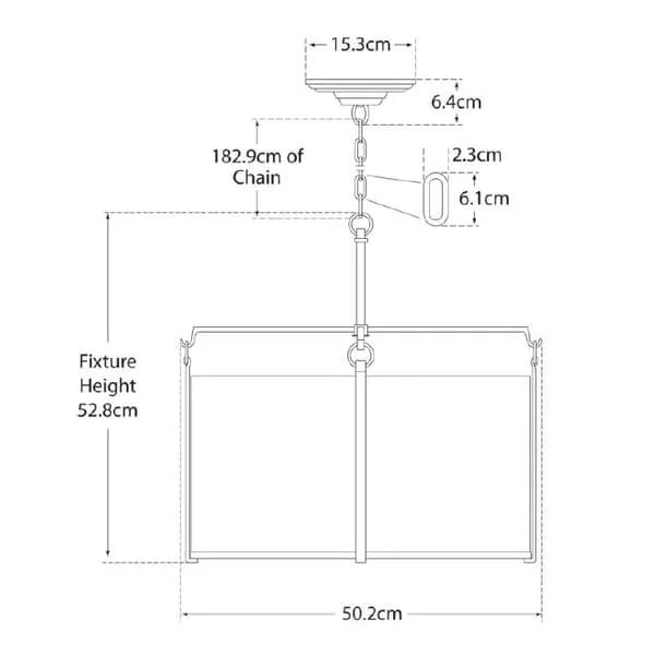 Large Pendant Light with Paper Shade - Black, Metal