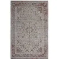 Large Persian Kerman Rug - Grey, Low Pile
