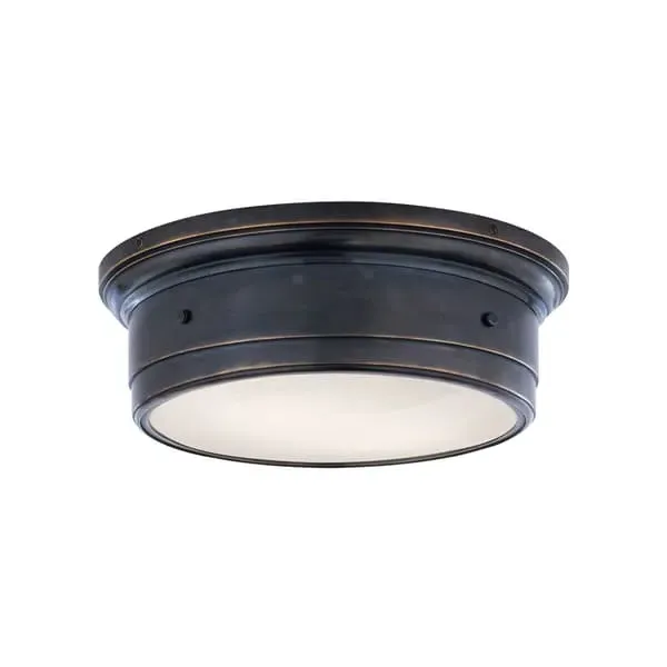 Large Porthole Ceiling Light - Bronze, Glass