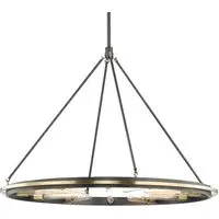 Large Ring Chandelier - Black, Metal
