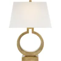 Large Ring Table Lamp - Brass, Metal