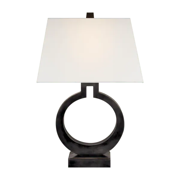 Large Ring Table Lamp - Bronze, Metal