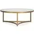 Large Round Coffee Table - Brass, Glass
