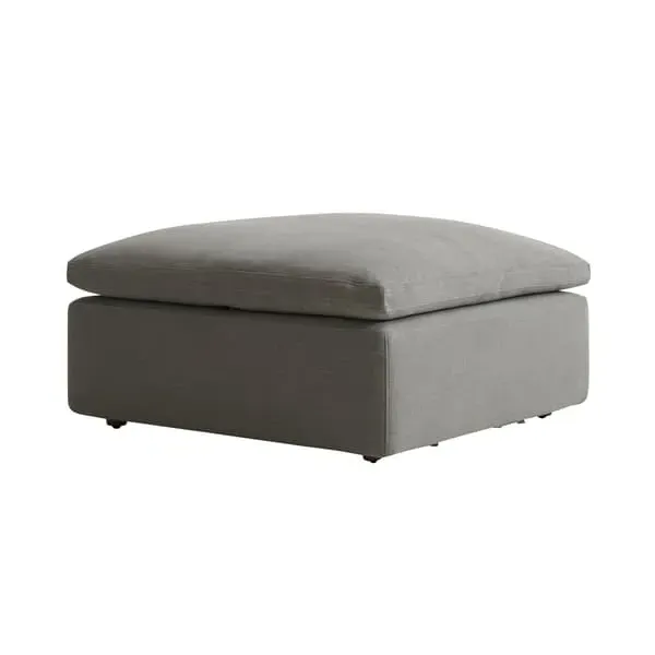 Large Sectional Sofa with Chaise - Grey, Velvet