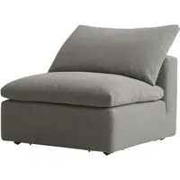 Large Sectional Sofa with Chaise - Grey, Velvet