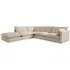 Large Sectional Sofa with Wrap Around Arms - Light Neutral, Linen