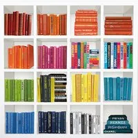 Large Square Wall Art Bookcase Design - Multicolor, Canvas