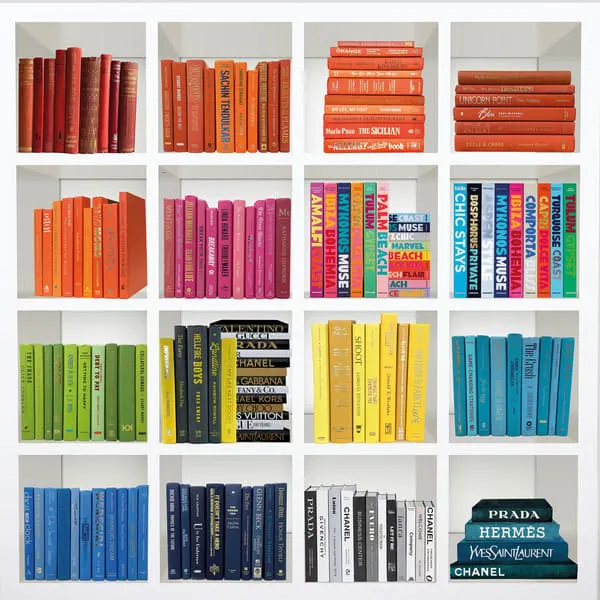 Large Square Wall Art Bookcase Design - Multicolor, Canvas