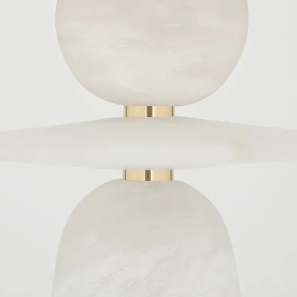 Large Statuesque Table Lamp - White, Metal