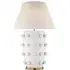 Large Table Lamp with Bobble Detail - White, Plaster