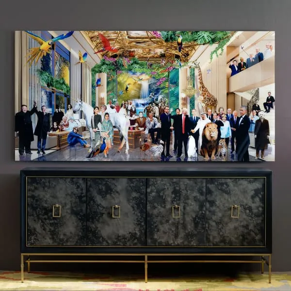 Large Wall Art Digital Collage - Colour, Plexiglass