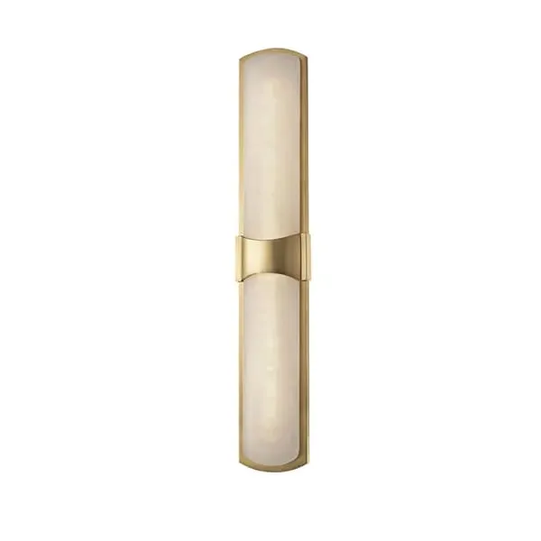 Large Wall Light - Aged Brass, Alabaster