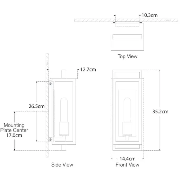 Large Wall Light - Aged Iron