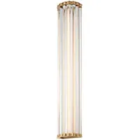 Large Wall Light with Glass Rods - Brass, Metal