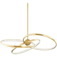 LED Ring Pendant Light - Brass, Metal