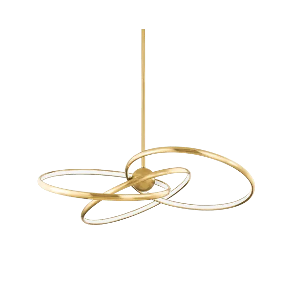 LED Ring Pendant Light - Brass, Metal