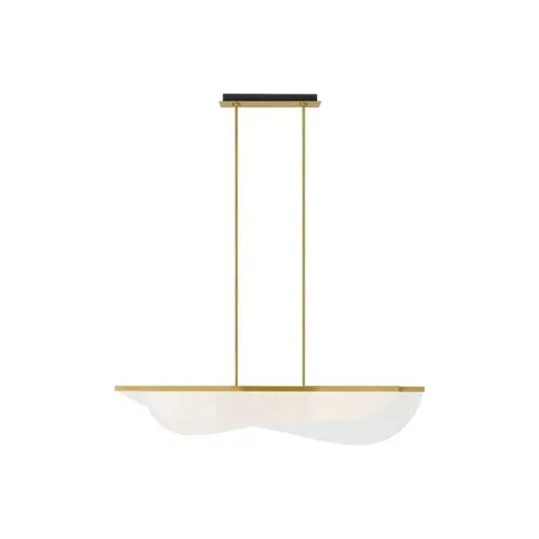 LED Wave Pendant Light - Brass, Plated Metal