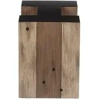 Letter I Side Table - Weathered Wood