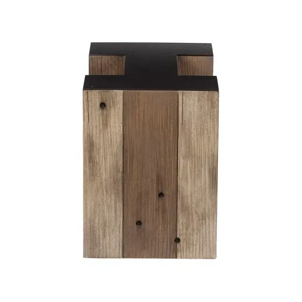 Letter I Side Table - Weathered Wood image