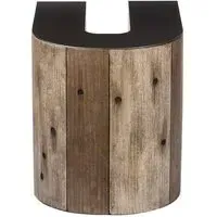 Letter U Side Table - Weathered Wood