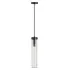 Liaison Pendant Light with Crackled Glass - Bronze