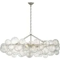 Linear Chandelier Medium - Silver, Glass