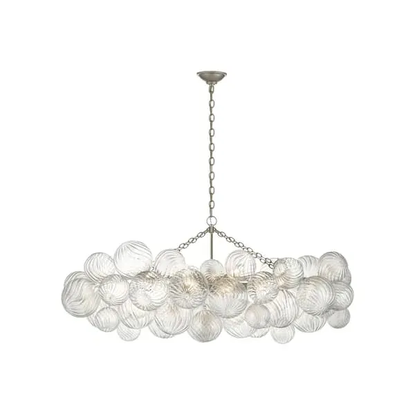 Linear Chandelier Medium - Silver, Glass