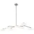 Linear Chandelier with Glass Shades - Nickel