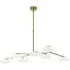 Linear Chandelier with Rotating Shades - Soft Brass