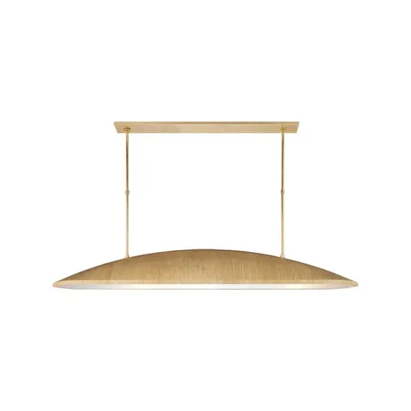 Linear Pendant Light Carved Striated - Gild, Metal image