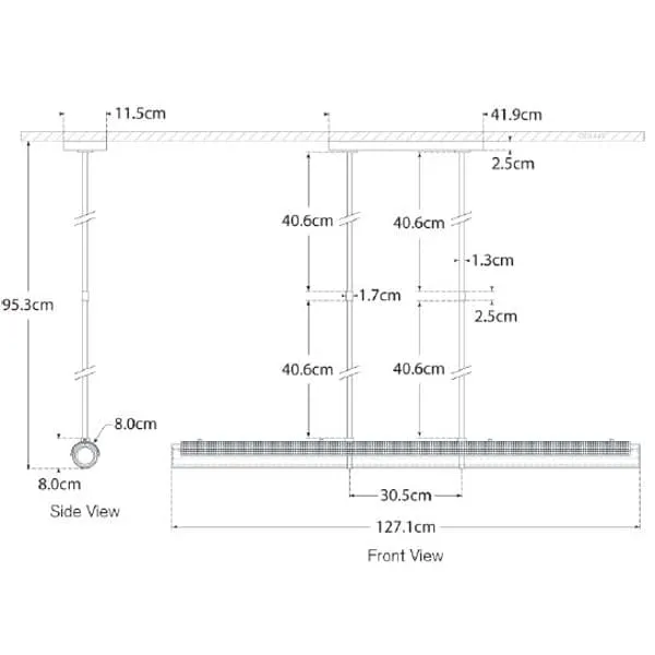 Linear Precision Pendant Light - Bronze, Glass
