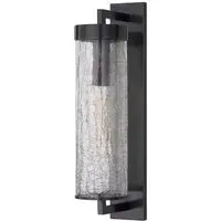 Linear Wall Light with Crackled Glass - Bronze
