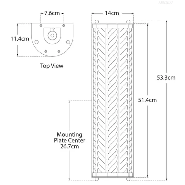 Linear Wall Light with Crystals - Brass