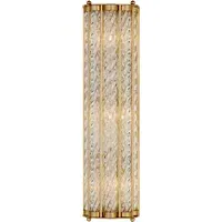Linear Wall Light with Crystals - Brass