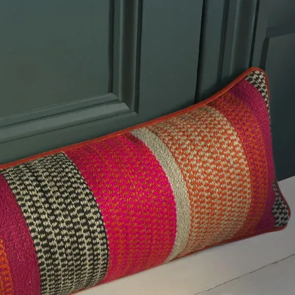 Llama Draught Excluder - Orange, Wool